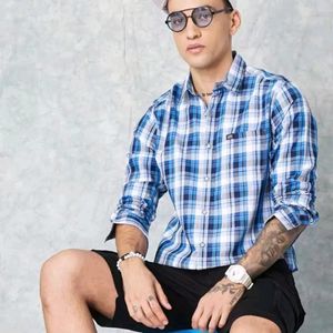 THE INDIAN GARAGE Co. Men Blue&white Shirt