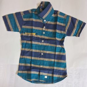 Boys Cotton Shirts Half Hand For 5-6 Yrs Set Of 2