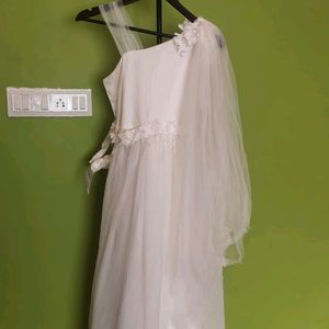 Mystery White Long Gown/New With Tag