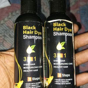 BLACK HAIR DYE SHAMPOO 3-IN-1