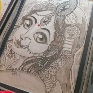 Radharani Penchil Drawing 🌸