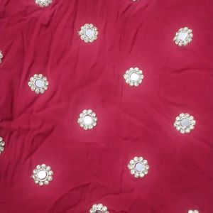 Karvachauth Special ..Red Mirror Work Kurta