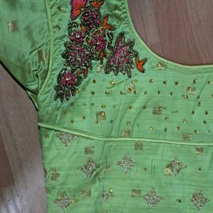 Pistachio Green Anarkali