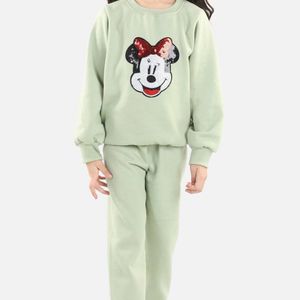 Gren Mickey Mouse Sequinned Sweatshirt With Jogger