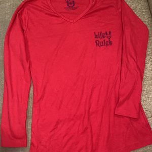 Red Full Hands Top