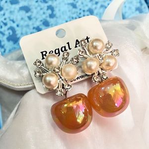 Western Colorful Pearl Earrings