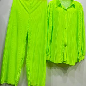 new neon green cord set