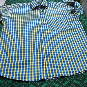 Blue With Yellow Checked Shirt