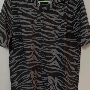 ZUDIO Zebra Printed Regular Fit Shirt.