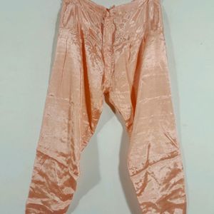 Peach Color Silk Suit Pant Dupatta Set