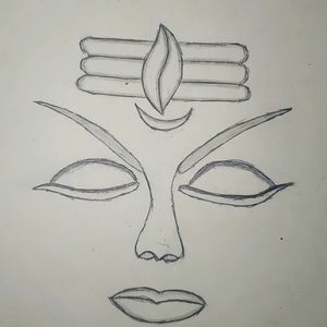 Mahakal Face Drawing