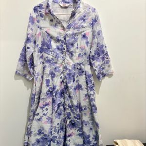 Purple Floral Dress From Biba