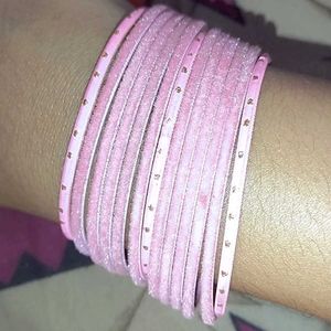 Peach Colour Bangles