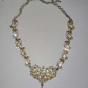 Traditional Look Gold Plated Covering Necklace