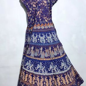 Designer Jaipuri Print Gown