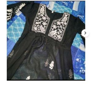 Black Trending Chikankari Kurti