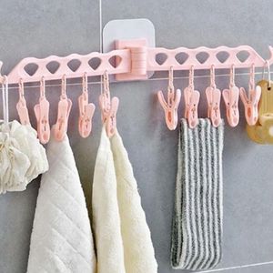 10 Clip Multifunctional Self Adhesive Cloth Hanger