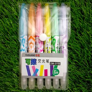 Set Of 6 Erasable Highlighters