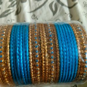 Blue Set Metal Bangles