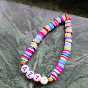 Name Fimo Beads Bracelet