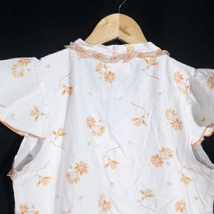 Women White Printed Floral