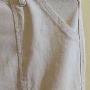 Beige Cargo Jeans