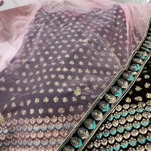 Brown Lehenga Unstitched Blouse