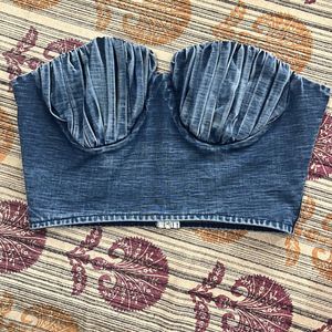 Cute Denim Tube Top