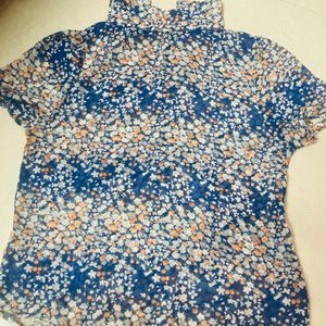 Blue Floral Top