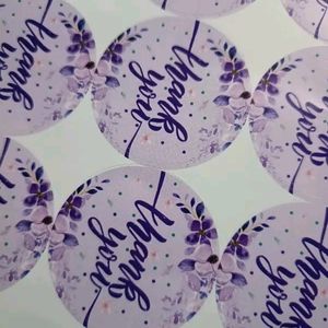 Thank You Sticker, 1.5 inch, Waterproof  (100pcs)