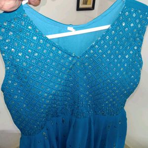 Women's Blue Dress(Top is padded)