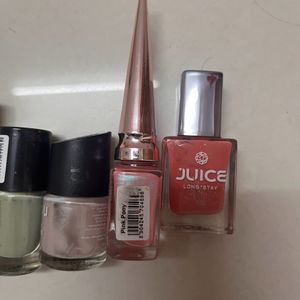 Nail Polish Combo - multiple Colors - Set Of 5