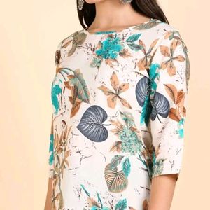 Stylish Crepe Printed Kurti For Women