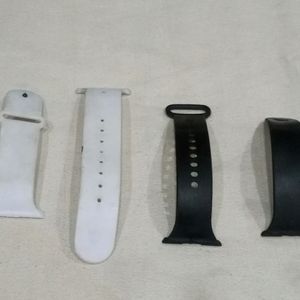 Digital Watch With (2 ExtraStraps) White And Black