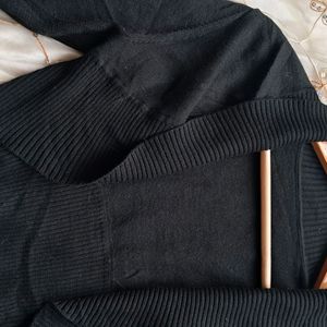 Black Bolero Crop Sweater