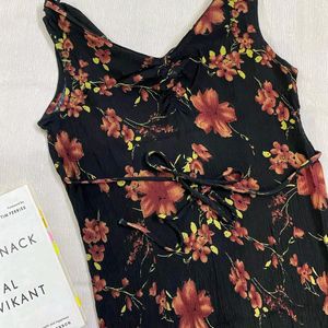 Black Floral Party Dress