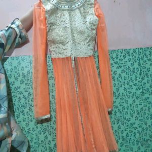 Orange Lehenga Set