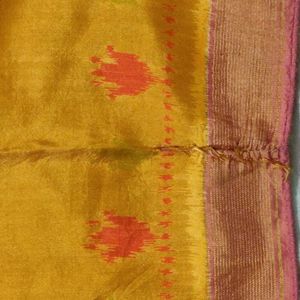 Mustard Yellow And Pink Rajkot Patola