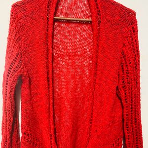 Red Long Shrug