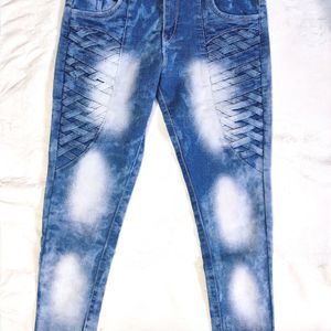 Blue Jeans With Unique Design