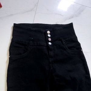 High Waist Black Jeans