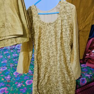 Pretty Yellow Kurta Palazzo Set