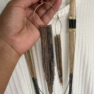 Long  Earrings & Necklace