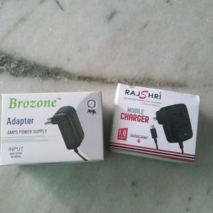 12v Brozone Adaptor And Rajshri 5v Adaptar Free