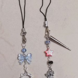 Hello Kitty And Spider Man Phone Charms