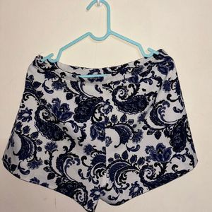 White And Blue Forever 21 Skort