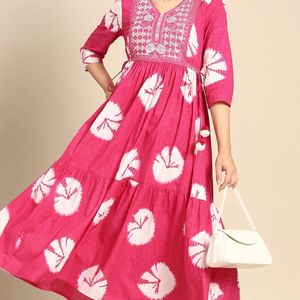 Anarkali Kurta And Pant With Amazing Design