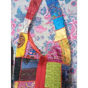 Handmade Patchwork Jhola Bag