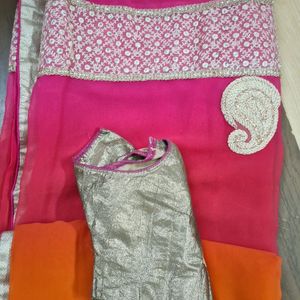 Double Shaded Saree With Blouse