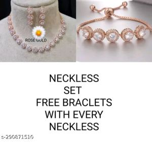 American Diamond Rose Gold Jewellery Set